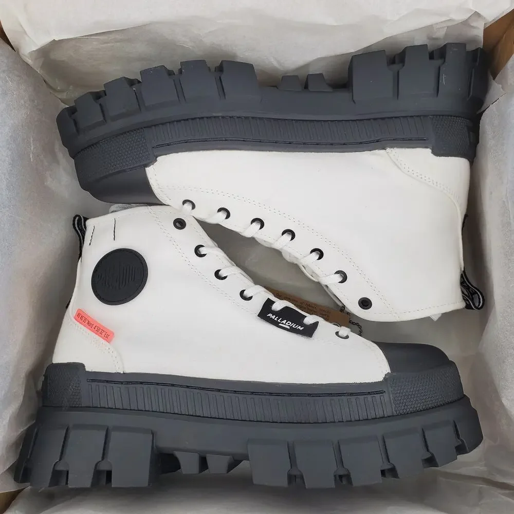 Palladium Womens 9 Revolt HI‎ TX Star White Platform Boot 97242-116-M New